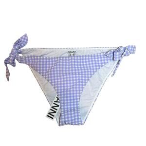 Ganni NWT Gingham Bikini Bottom, Sz 40